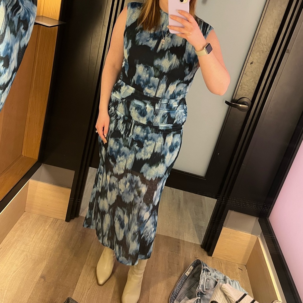 Abercrombie & Fitch Shirt & Skirt Blue Set